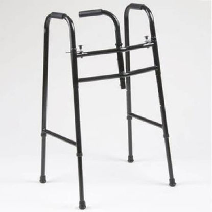 Picture of Dual Release Folding Walker Adjustable Height Stroke Aluminum Frame 400 lbs. Weight Capacity 30 to 40 Inch Height1778