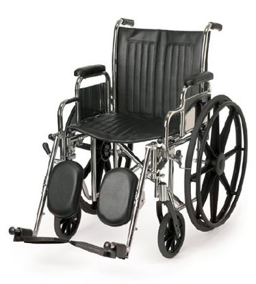 Picture of Lightweight Wheelchair Breezy® EC 3000 Dual Axle Desk Length Arm Removable Padded Arm Style Black Upholstery 18 Inch Seat Width 250 lbs. Weight Capacity318RADPS