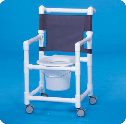Picture of Commode / Shower Chair Select Fixed Arm PVC Frame Mesh Back 17-1/4 Inch Seat WidthESC17 P