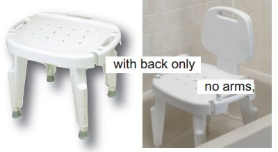 Picture of Shower Chair Fabrication Enterprises Without Arms Plastic Frame With Backrest 22 Inch Seat Width45-2302