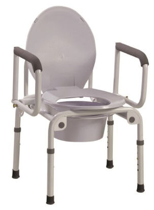 Picture of Commode Chair Fabrication Enterprises Drop Arm Steel Frame43-2342