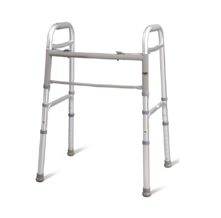 Picture of Dual Release Folding Walker Adjustable Height Carex® Aluminum Frame 300 lbs. Weight Capacity 30 to 37 Inch HeightFGA86900 0000