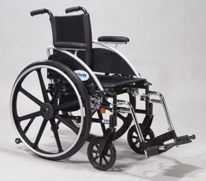 Picture of Lightweight Wheelchair drive™ Viper Dual Axle Desk Length Arm Flip Back / Removable Padded Arm Style Swing-Away Footrest Black Upholstery 12 Inch Seat Width 250 lbs. Weight CapacityL412DDA-SF