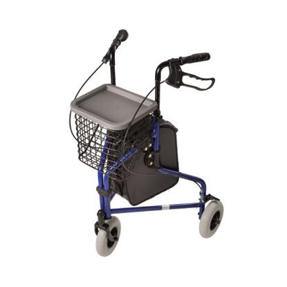 Picture of 3 Wheel Rollator DMI® Royal Blue Folding Aluminum Frame802-2014-2100