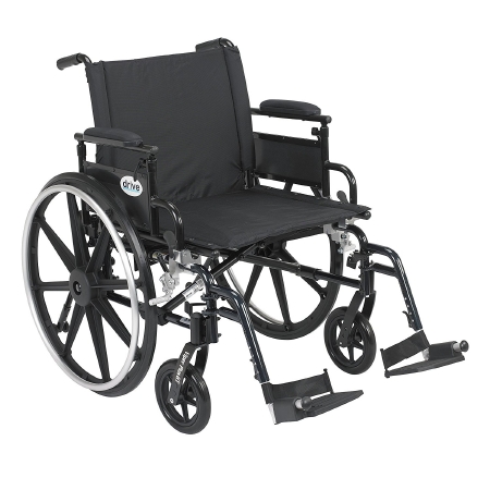Picture of Lightweight Wheelchair drive™ Viper Plus GT Dual Axle Desk Length Arm Flip Back / Removable Padded Arm Style Black Upholstery 22 Inch Seat Width 350 lbs. Weight CapacityPLA422FBDAAR-SF