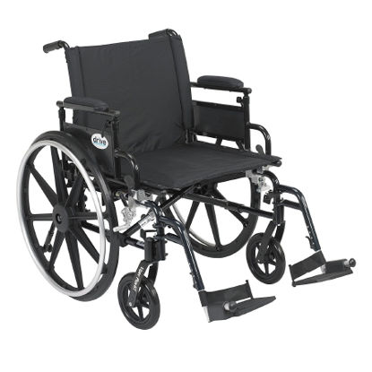 Picture of Lightweight Wheelchair drive™ Viper Plus GT Dual Axle Desk Length Arm Flip Back / Removable Padded Arm Style Black Upholstery 22 Inch Seat Width 350 lbs. Weight CapacityPLA422FBDAAR-SF