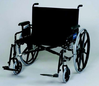 Picture of Bariatric Reclining Wheelchair Regency XL 2000 Heavy Duty Full Length Arm Removable Arm Style Swing-Away Elevating Legrest Black Upholstery 32 Inch Seat Width 700 lbs. Weight Capacity67322050R