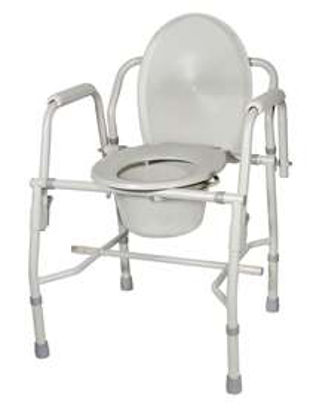 Picture of Commode Chair Alimed® Fixed Arm Steel Frame Back Bar 14 Inch Seat Width75564