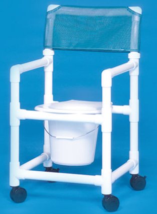 Picture of Commode / Shower Chair ipu® With Arms PVC Frame Mesh Back 17-1/4 Inch Seat WidthVL SC16 P