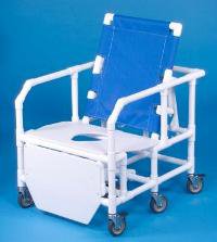 Picture of Bariatric Commode / Shower Chair ipu® PVC Frame 28 Inch Seat WidthBSC650 RC FS