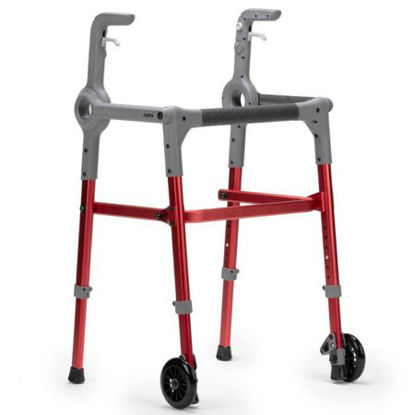 Picture of Walker with Wheels Adjustable Height Roami Aluminum Frame 300 lbs. Weight Capacity 34 to 39 Inch Height7102813