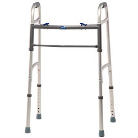 Picture of Dual Release Folding Walker Adjustable Height Blue-Release 300 lbs. Weight Capacity 32 to 39 Inch Height563516