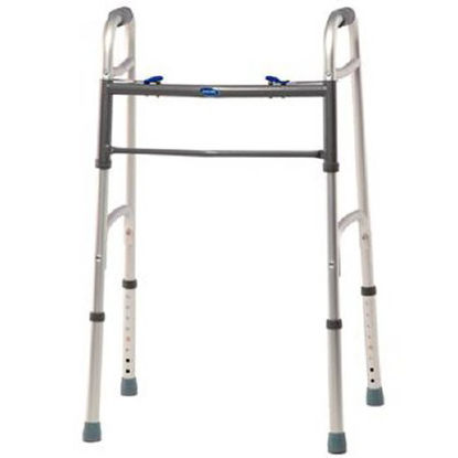 Picture of Dual Release Folding Walker Adjustable Height Blue-Release 300 lbs. Weight Capacity 32 to 39 Inch Height563516