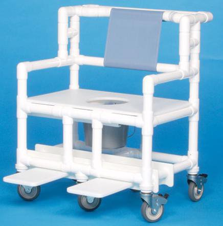 Picture of Bariatric Commode / Shower Chair ipu® Fixed Arm PVC Frame Mesh Back 28 Inch Seat WidthBSC660P