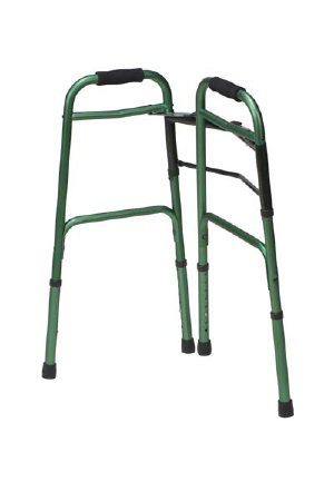 Picture of Dual Release Folding Walker Adjustable Height DMI® Aluminum Frame 250 lbs. Weight Capacity 32 to 38 Inch Height500-1044-1200