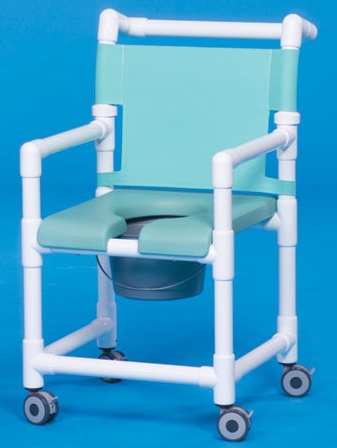 Picture of Shower Chair ipu® Fixed Arm PVC Frame Mesh Back 17-1/4 Inch Seat WidthSC720N