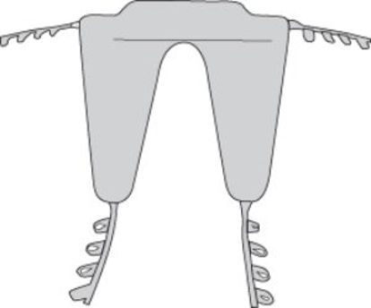 Picture of Patient Lifter Sling 2 Point Without Head Support Straps - Attached Large 350 lbs. Weight Capacity13264A
