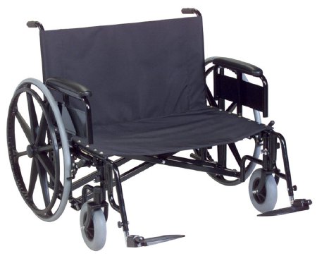 Picture of Bariatric Reclining Wheelchair Regency XL 2000 Heavy Duty Full Length Arm Removable Arm Style Swing-Away Elevating Legrest Black Upholstery 28 Inch Seat Width 700 lbs. Weight Capacity67282050R