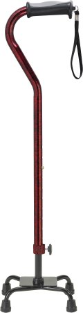 Picture of Small Base Quad Cane drive™ Aluminum 30 to 39 Inch Height Black10378BK-6