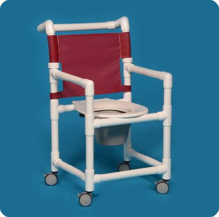 Picture of Commode / Shower Chair ipu® Fixed Arm PVC Frame With BackrestESC17 P