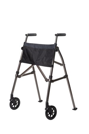 Picture of Folding Walker with Wheels Adjustable Height EZ Fold-N-Go Aluminum Frame 400 lbs. Weight Capacity 32 to 38-1/2 Inch Height4300-RR