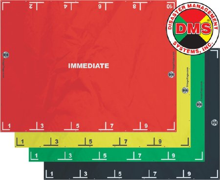 Picture of Transfer Triage Sheet Set Red / Yellow / Green / Black 15 X 20 FootDMS-05004