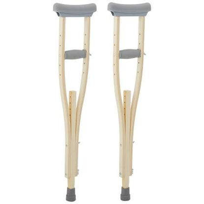 Picture of Underarm Crutches Performance Health Wood Frame Youth 350 lbs. Weight Capacity Wing Nut Adjustment081585371