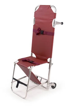 Picture of Stretcher Chair Model 107 Aluminum Frame 350 lbs. Weight Capacity Without Arm Burgundy Upholstery0107714