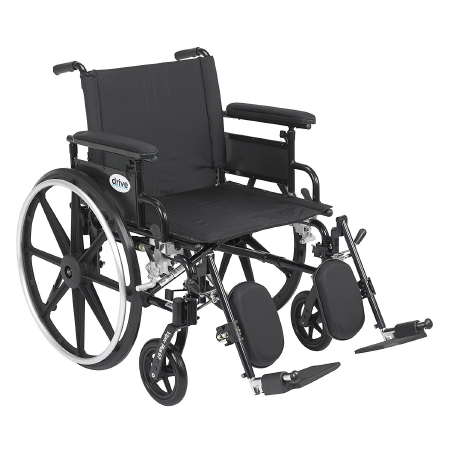 Picture of Lightweight Wheelchair drive™ Viper Plus GT Dual Axle Full Length Arm Flip Back / Removable Padded Arm Style Black Upholstery 22 Inch Seat Width 350 lbs. Weight CapacityPLA422FBFAAR-ELR