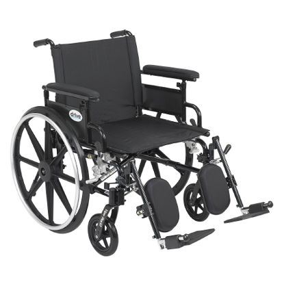 Picture of Lightweight Wheelchair drive™ Viper Plus GT Dual Axle Full Length Arm Flip Back / Removable Padded Arm Style Black Upholstery 22 Inch Seat Width 350 lbs. Weight CapacityPLA422FBFAAR-ELR