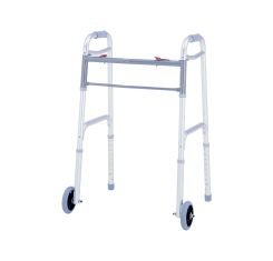 Picture of Dual Release Folding Walker Adjustable Height Deluxe Aluminum Frame 300 lbs. Weight Capacity 32-1/2 to 39-1/2 Inch HeightW124