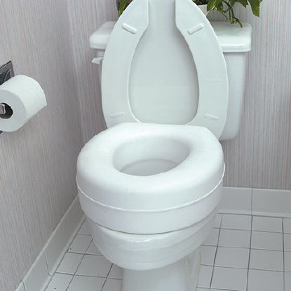 Picture of Raised Toilet Seat 5 Inch Height White 250 lbs. Weight Capacity522-1508-1900HS