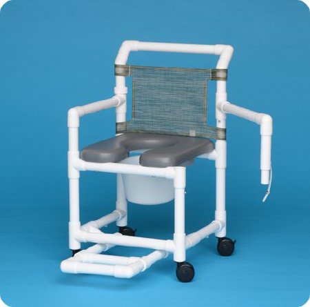 Picture of Commode / Shower Chair ipu® Swing Arm - Left PVC Frame Mesh BackVL OF17 P FRLSA