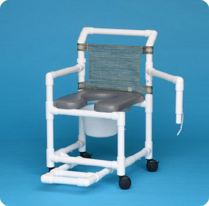 Picture of Commode / Shower Chair ipu® Swing Arm - Left PVC Frame Mesh BackVL OF17 P FRLSA
