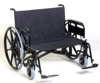 Picture of Bariatric Wheelchair Regency XL 2000 Heavy Duty Desk Length Arm Removable Arm Style Swing-Away Elevating Legrest Black Upholstery 22 Inch Seat Width 700 lbs. Weight Capacity67222030