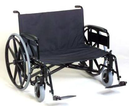 Picture of Bariatric Wheelchair Regency XL 2000 Heavy Duty Desk Length Arm Removable Arm Style Swing-Away Elevating Legrest Black Upholstery 22 Inch Seat Width 700 lbs. Weight Capacity67222030