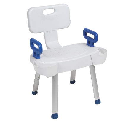 Picture of Folding Shower Chair drive™ With Arms With Backrest 21-1/2 Inch Seat WidthRTL12606