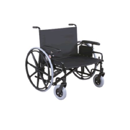 Picture of Bariatric Wheelchair Regency XL 2000 Heavy Duty Desk Length Arm Removable Arm Style Swing-Away Elevating Legrest Black Upholstery 22 Inch Seat Width 700 lbs. Weight Capacity67222230R