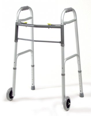 Picture of Dual Release Folding Walker Adjustable Height Lumex® Aluminum Frame 300 lbs. Weight Capacity 29-1/2 to 34-1/2 Inch Height616370A-4