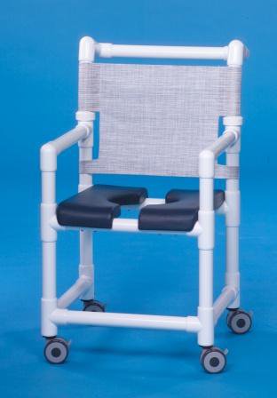 Picture of Shower Chair ipu® Fixed Arm PVC Frame Mesh Back 17-1/4 Inch Seat WidthSC716G FOREST GREEN MESH