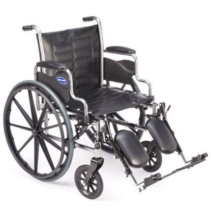 Picture of Bariatric Wheelchair Tracer® IV Heavy Duty Dual Axle Desk Length Arm Removable Padded Arm Style Footrest Midnight Blue Upholstery 24 Inch Seat Width 350 lbs. Weight CapacityT424RDAP