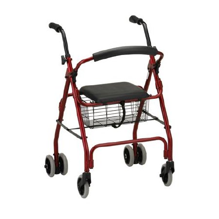 Picture of 4 Wheel Rollator Cruiser Classic Red Aluminum Frame4200CRD