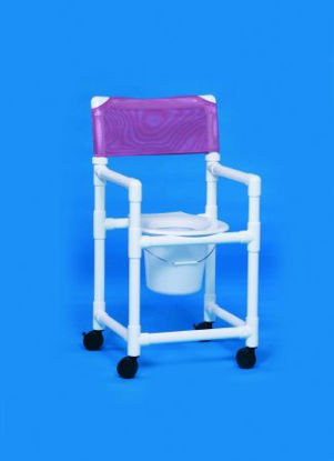 Picture of Commode / Shower Chair Standard Fixed Arm PVC Frame Mesh BackVL SC20 P MESH