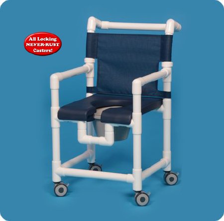 Picture of Commode / Shower Chair ipu® Fixed Arm PVC Frame Mesh BackSC720PG