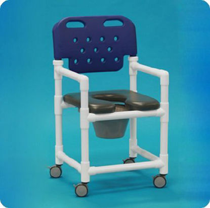 Picture of Commode / Shower Chair Economy Fixed Arm PVC Frame With BackrestESC OF820 P B