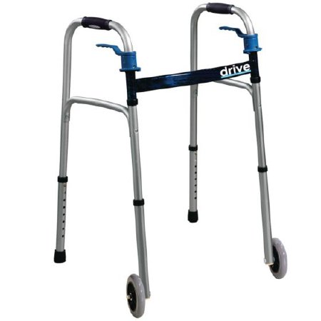 Picture of Dual Release Folding Walker Adjustable Height Deluxe Aluminum Frame 350 lbs. Weight Capacity 26 to 33-1/2 Inch Height565647
