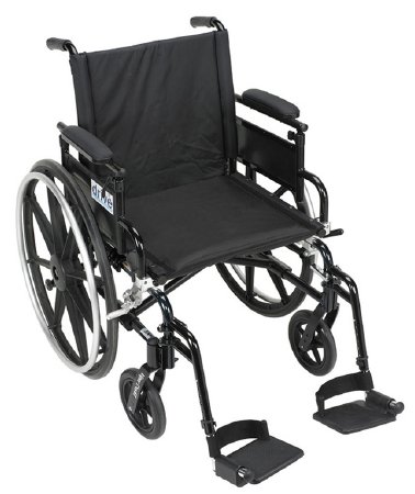 Picture of Lightweight Wheelchair drive™ Viper Plus GT Dual Axle Desk Length Arm Flip Back / Removable Padded Arm Style Black Upholstery 20 Inch Seat Width 300 lbs. Weight CapacityPLA420FBDAARAD-ELR