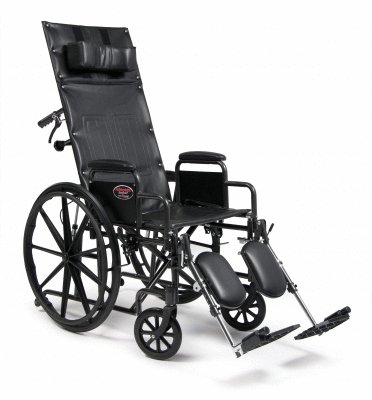 Picture of Reclining Wheelchair Advantage® Desk Length Arm Removable Arm Style Black Upholstery 20 Inch Seat Width 300 lbs. Weight Capacity3K010330