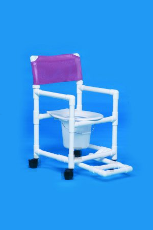 Picture of Commode / Shower Chair Standard Fixed Arm PVC Frame Mesh Back 17-1/4 Inch Seat WidthVL SC17 P FR TEAL