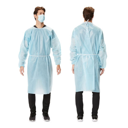 Picture of Protective Procedure Gown Large Blue NonSterile DisposableEXIGSP4001